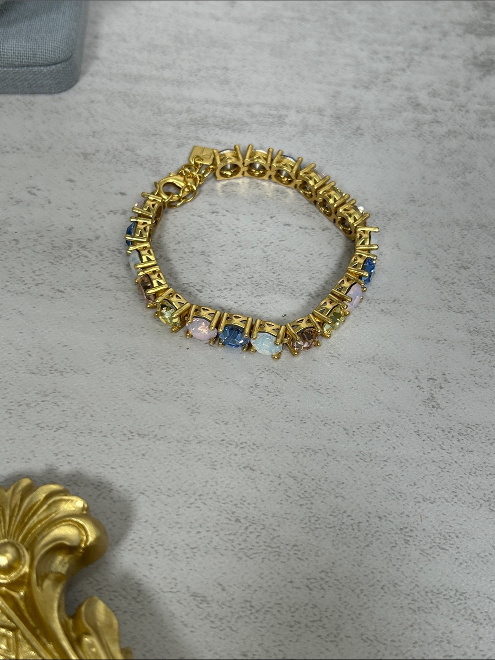 Park Lane Pastel Impression Multi-Color Swarovski Crystal Tennis Bracelet - Picture 7 of 11